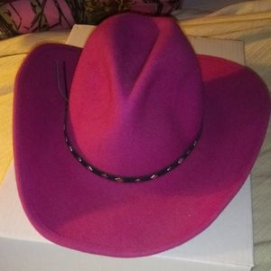 Pink fushia cowgirl hat
